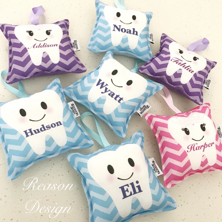 Personalised tooth fairy pillow- lots of colours