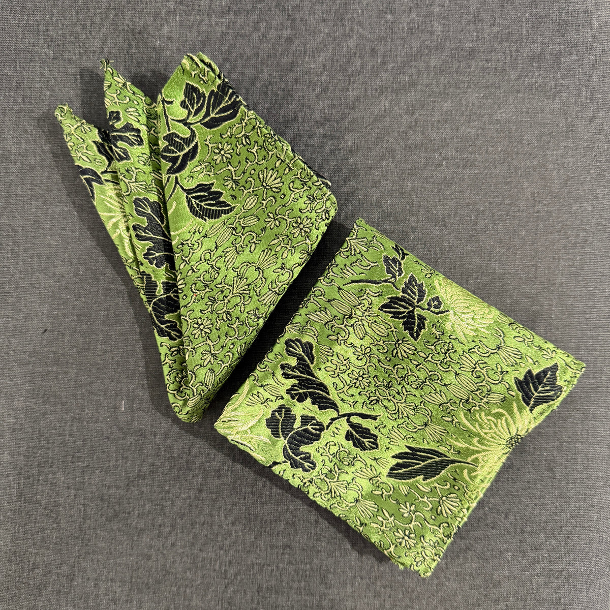 Neck Tie - Green Brocade