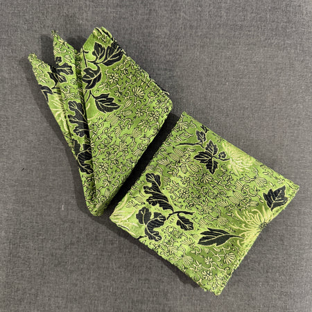 Pocket Square - Green Brocade