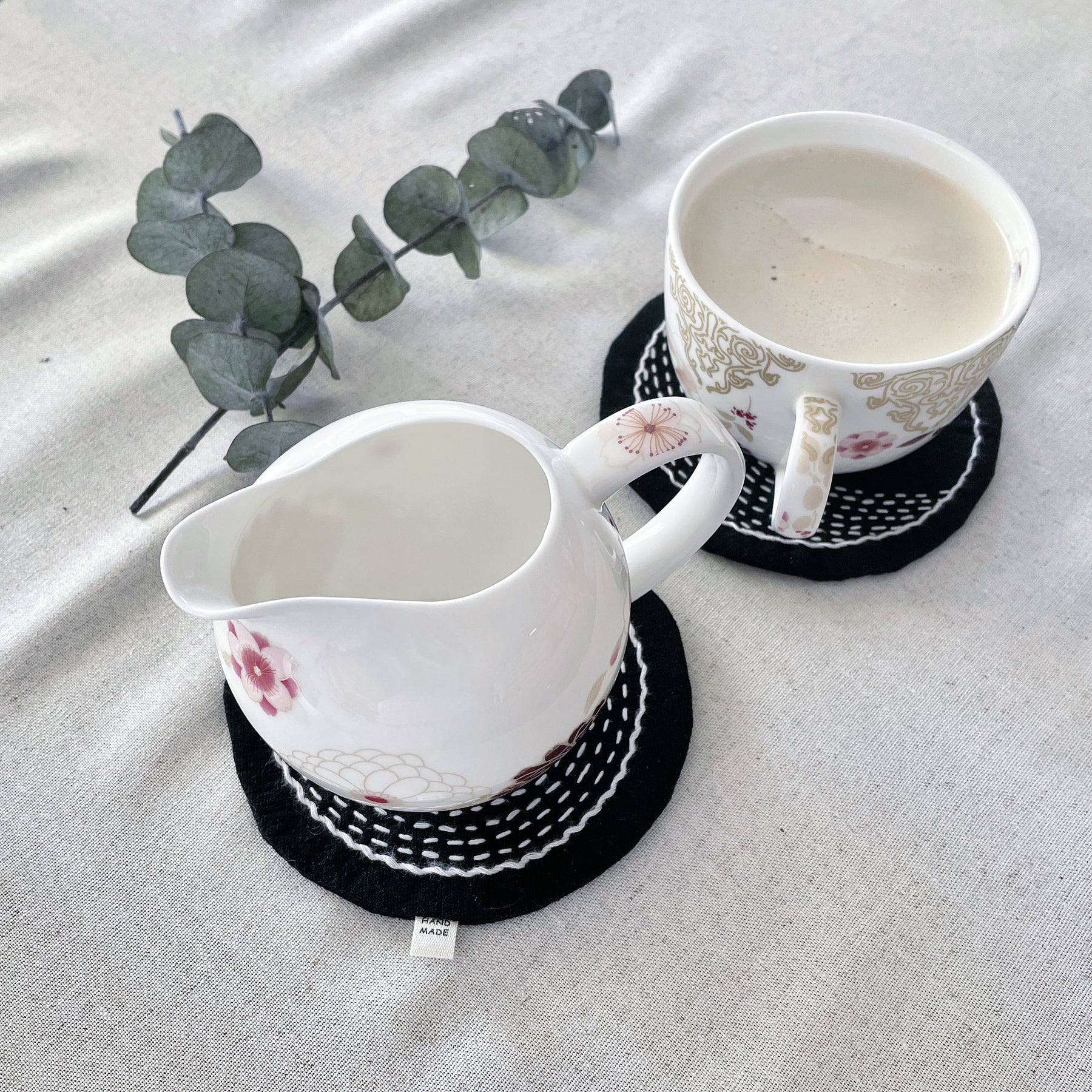 Moon Cycle Sashiko Coasters