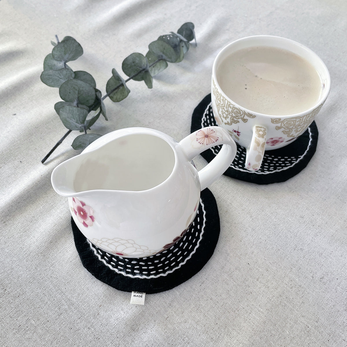 Moon Cycle Sashiko Coasters