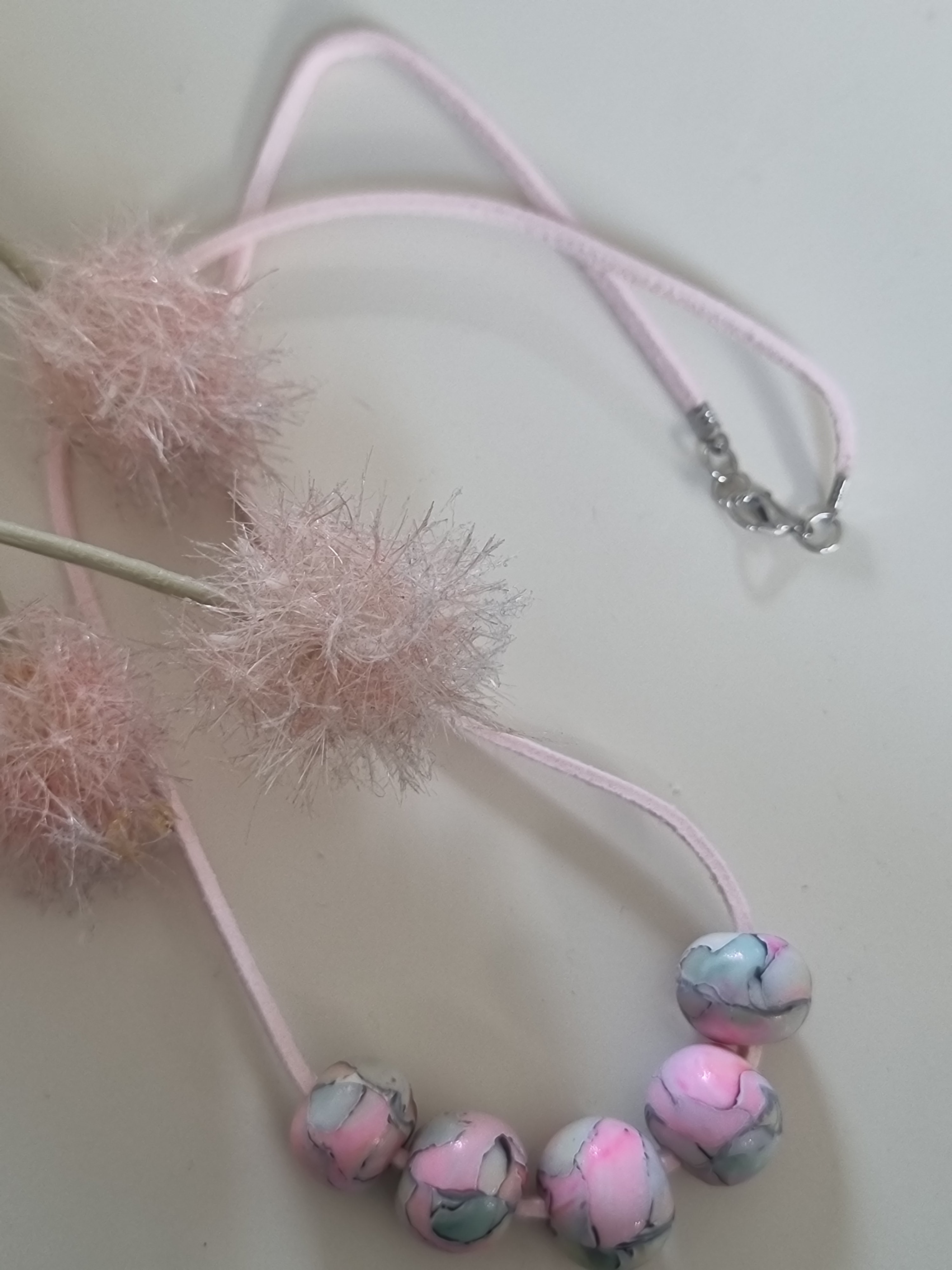 Dreamy Meadow Marble Minimalist Necklace