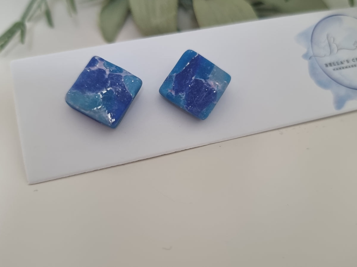 Blue Agate Studs