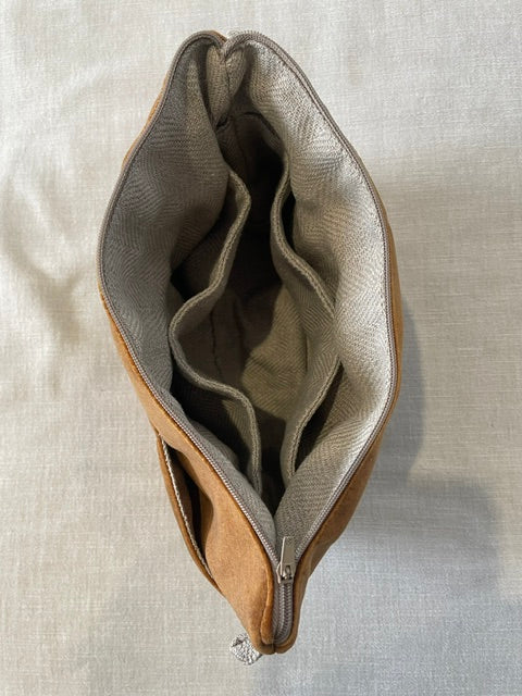 Terracotta Velvet Cosmetic Bag
