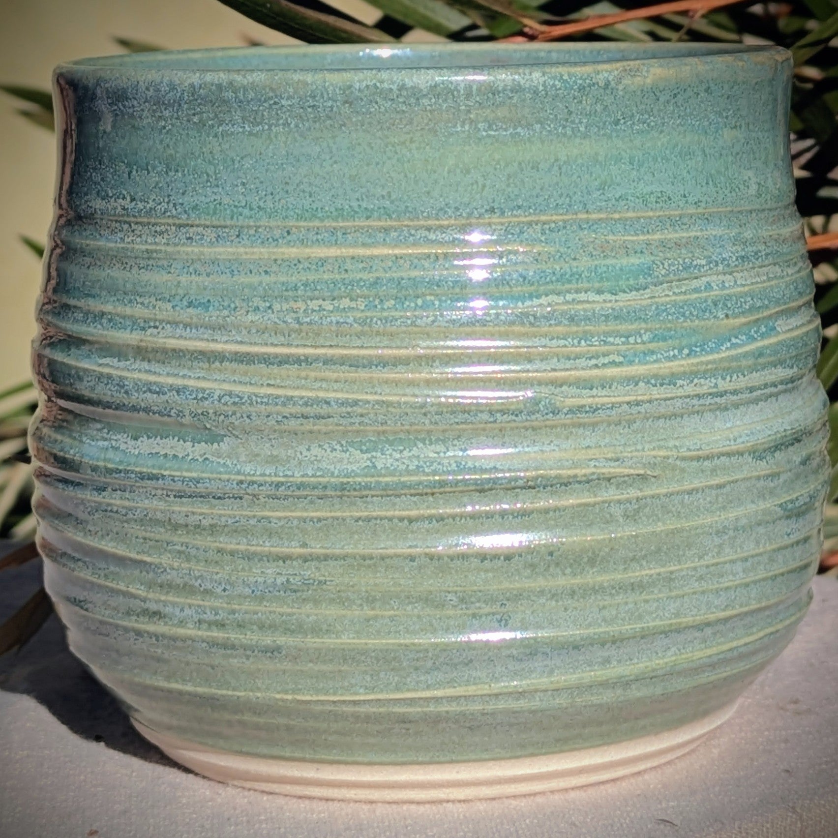 Large moss green cup