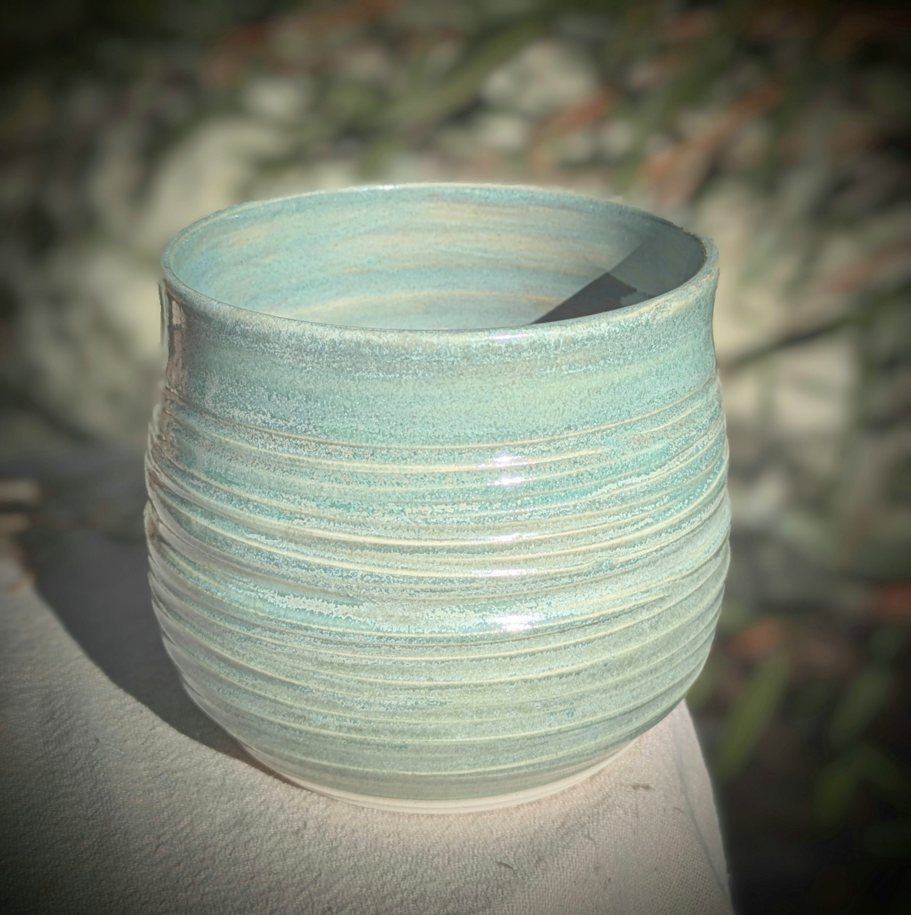 Large moss green cup