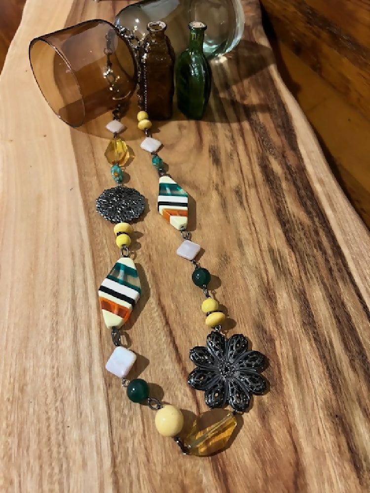 Vibrant Coloured Chain Necklace