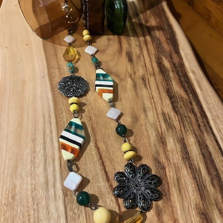 Vibrant Coloured Chain Necklace
