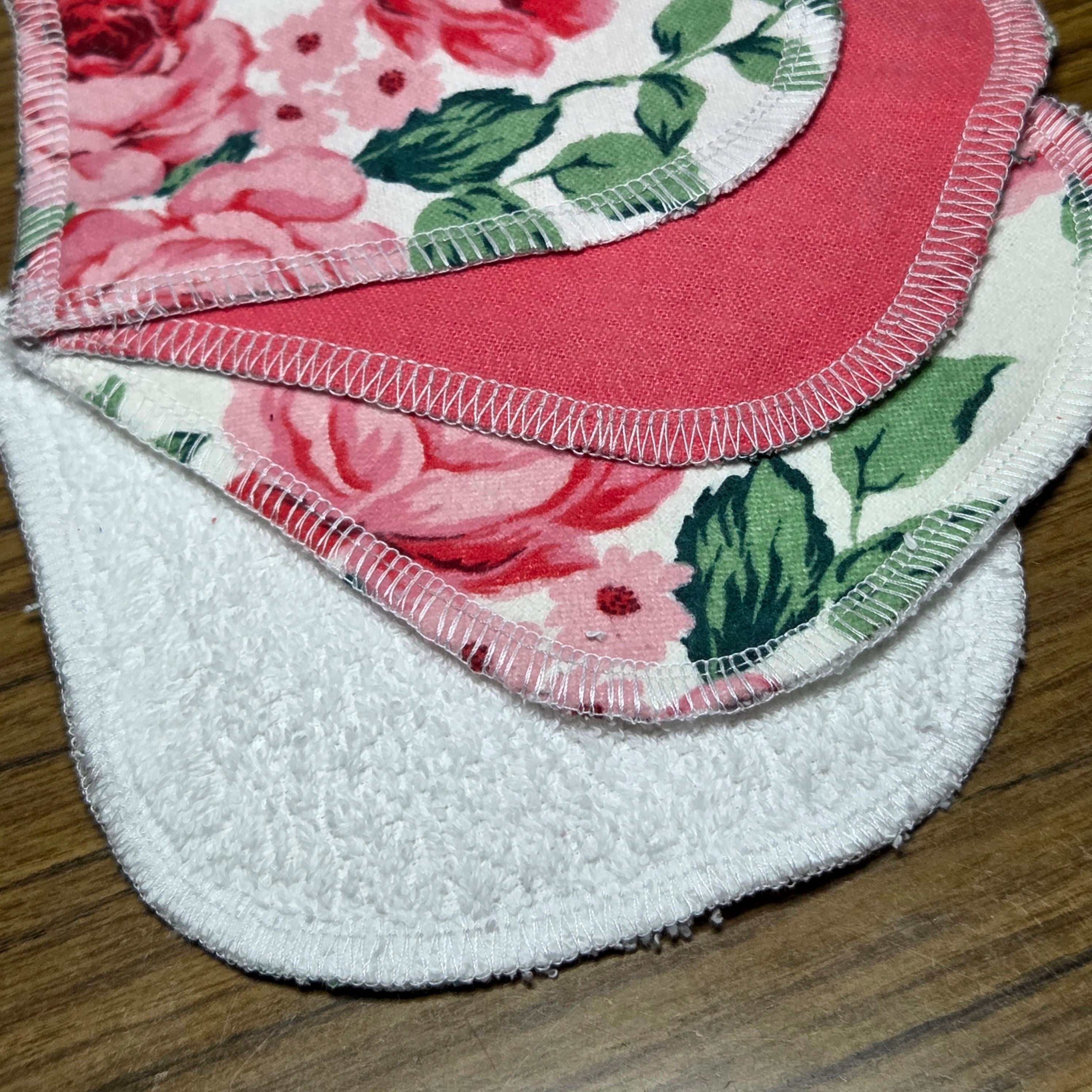 Reusable Face Cleansers x 8, pretty floral fabric