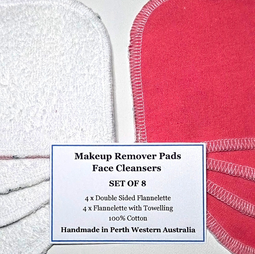 Reusable Face Cleansers x 8, pretty floral fabric