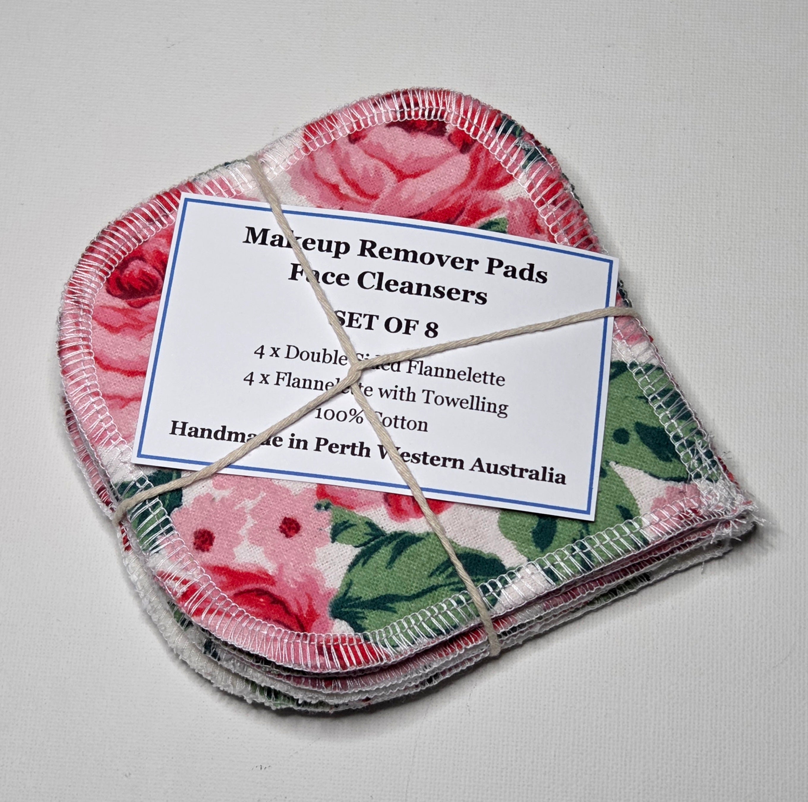 Reusable Face Cleansers x 8, pretty floral fabric