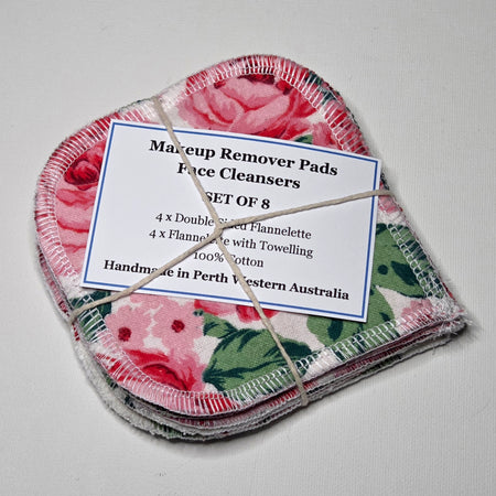 Reusable Face Cleansers x 8, pretty floral fabric