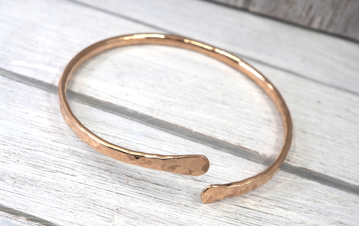 Bronze open bangle | Silver open bangle | Handmade bronze jewellery