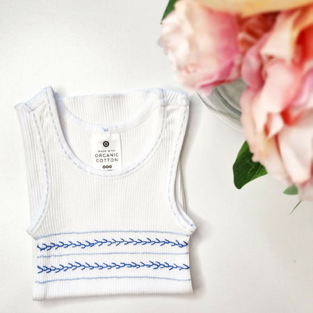 Baby Boy Singlets with Embroidery and Smocking - FREE POSTAGE