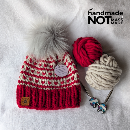 Super warm hearts beanie