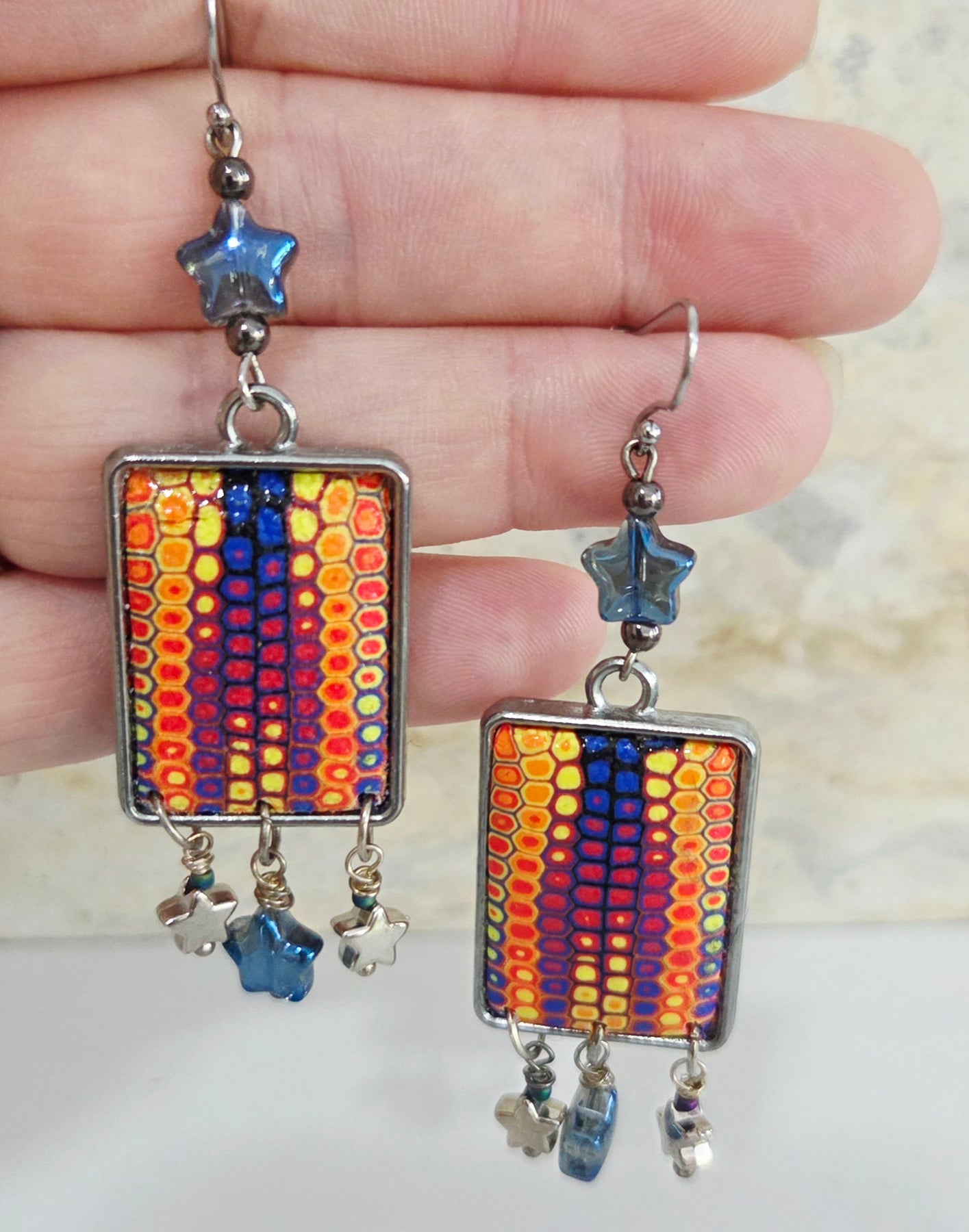 Cane Mosaic Earrings