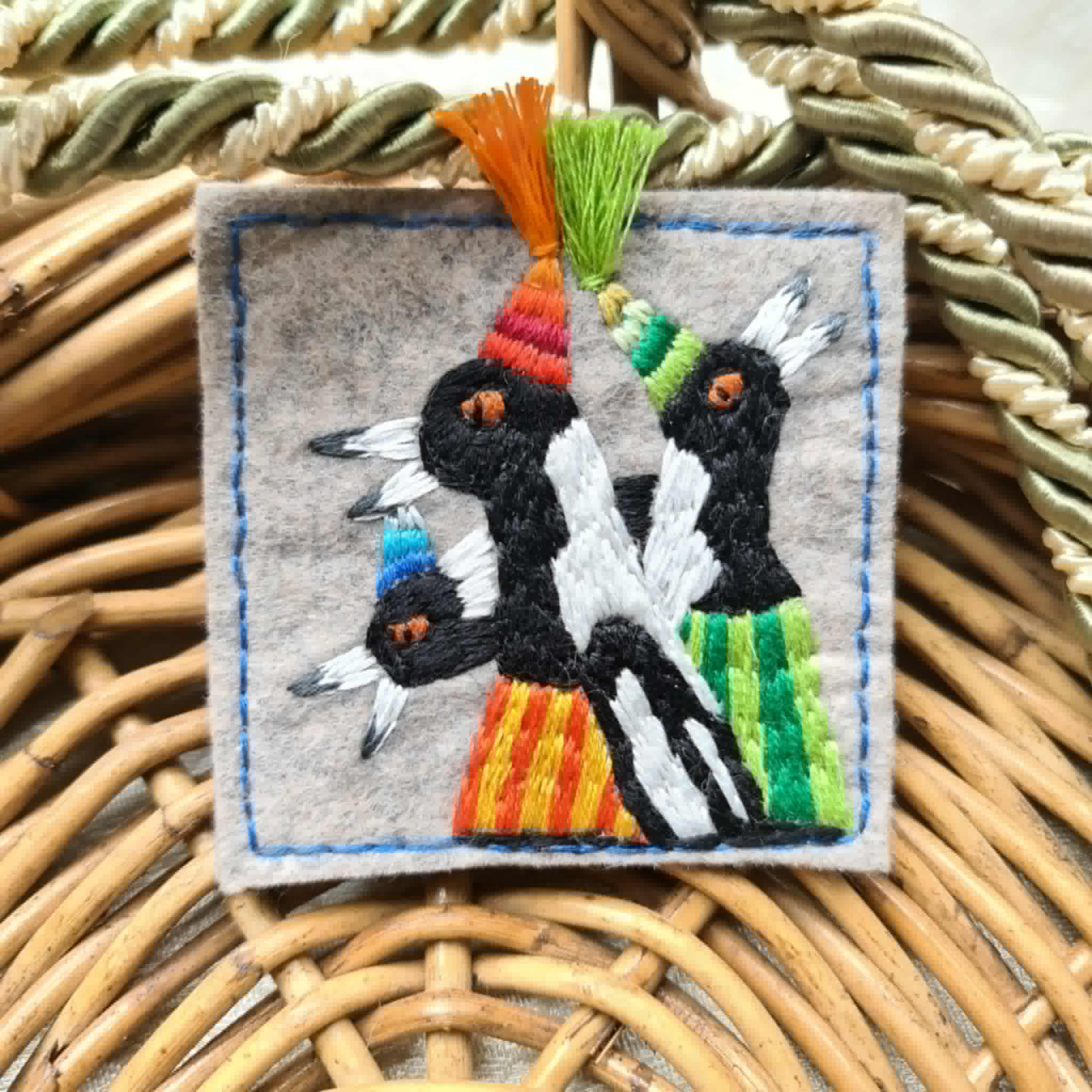 Magpie  Sisters Textile Wall Art
