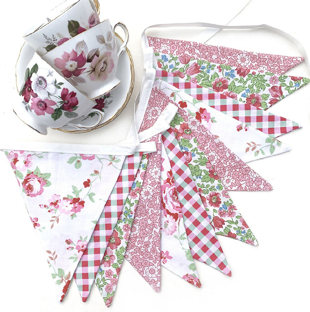 modern trad red pink bunting 1a