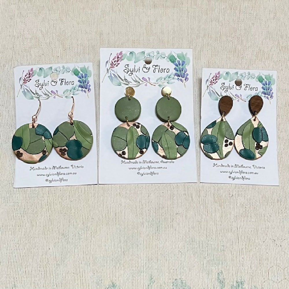 Eucalypts Earrings Trio