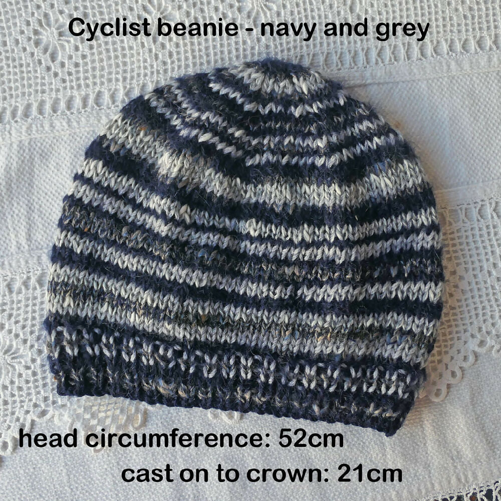 Warm beanies for under cyclist helmets and for bald heads.