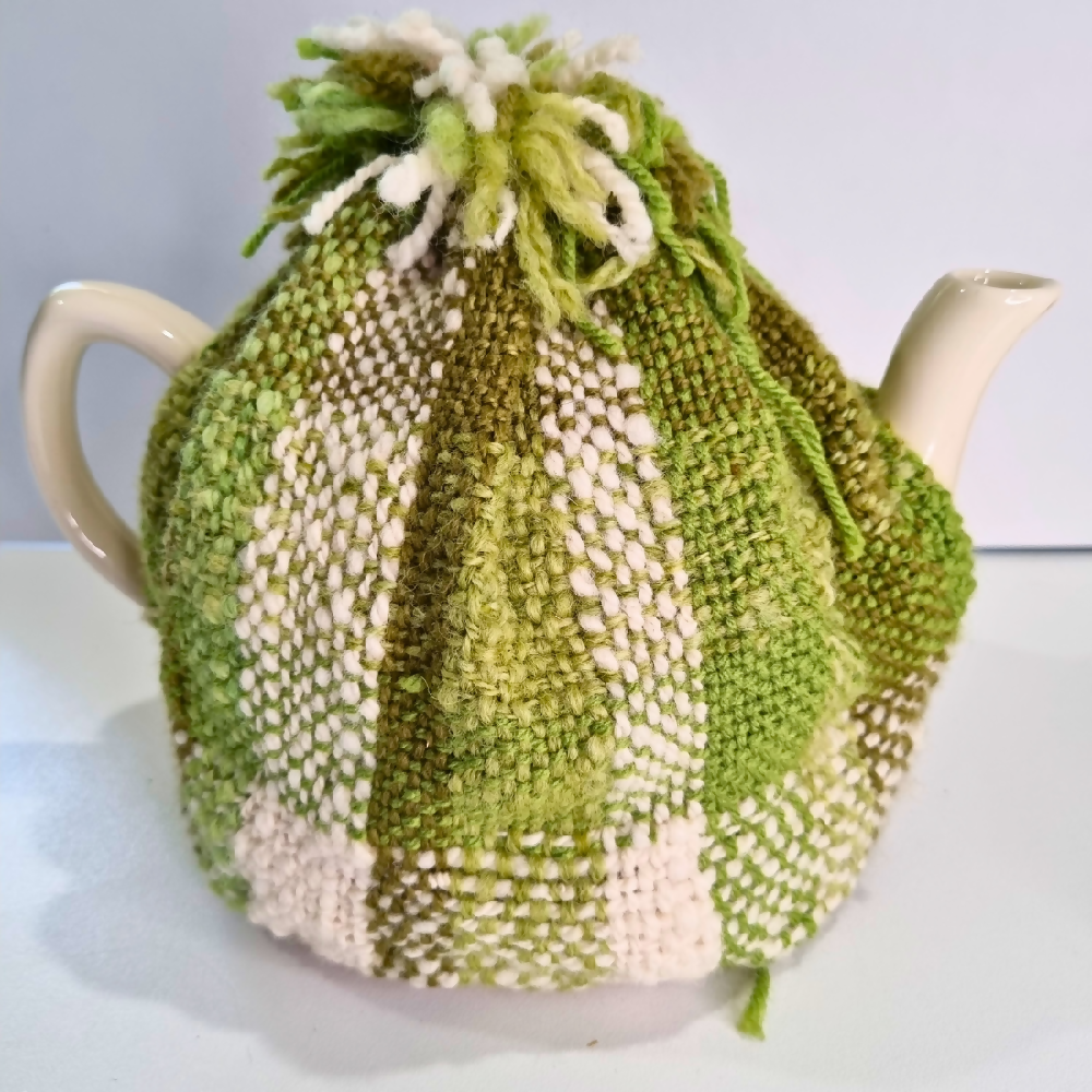 australian-artist-handmade-handwoven-green-white-tea cosy-1