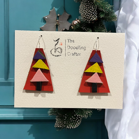 Christmas Themed Leather Earrings