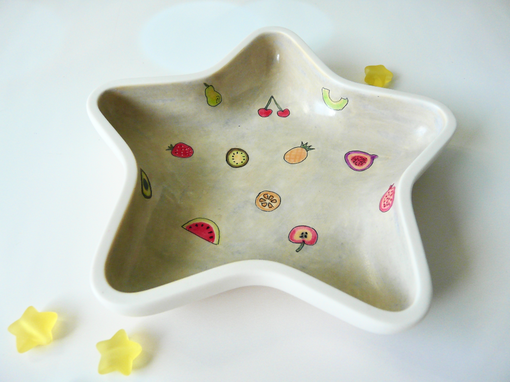 Star-shaoed Trinket Dish with little Fruits