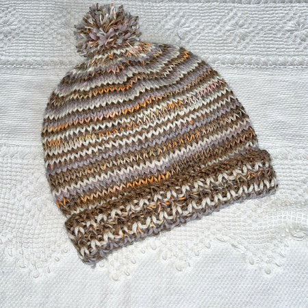 Brown beanie for baby or toddler. 