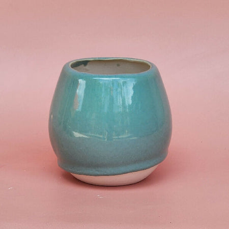 Handmade Succulent or Small Plant Pot - Turquoise Glazed