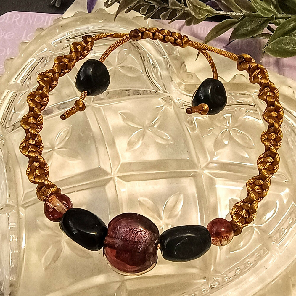 Macrame Bangles with Focal Beads