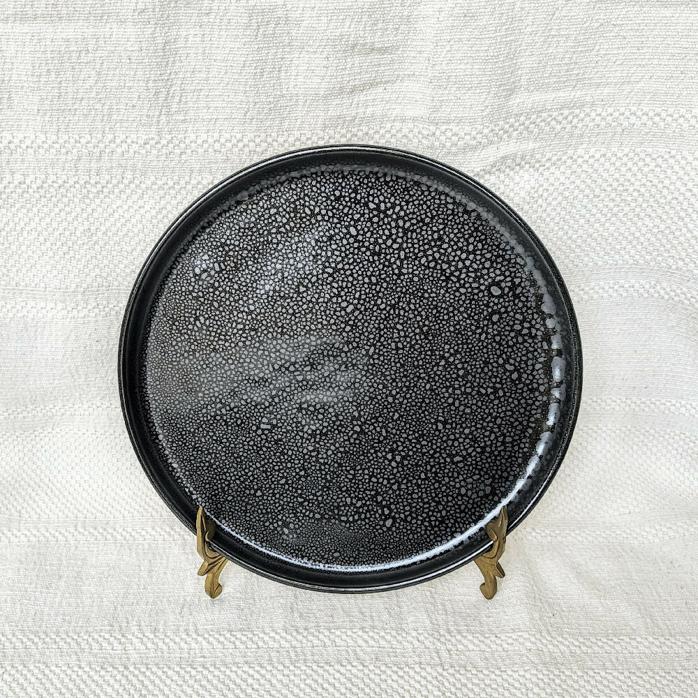 Black with Oil Spots Plate 
