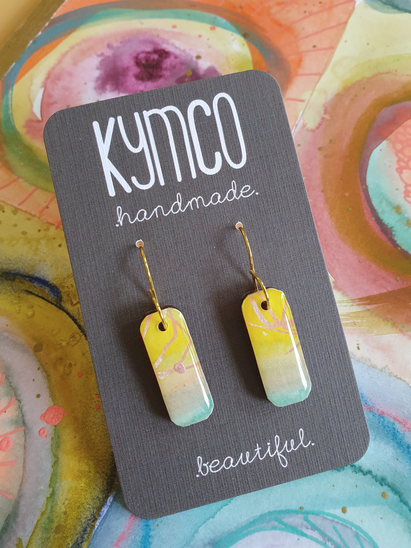 The Tutti Frutti Collection | Resin art jewellery | Small dangle earrings