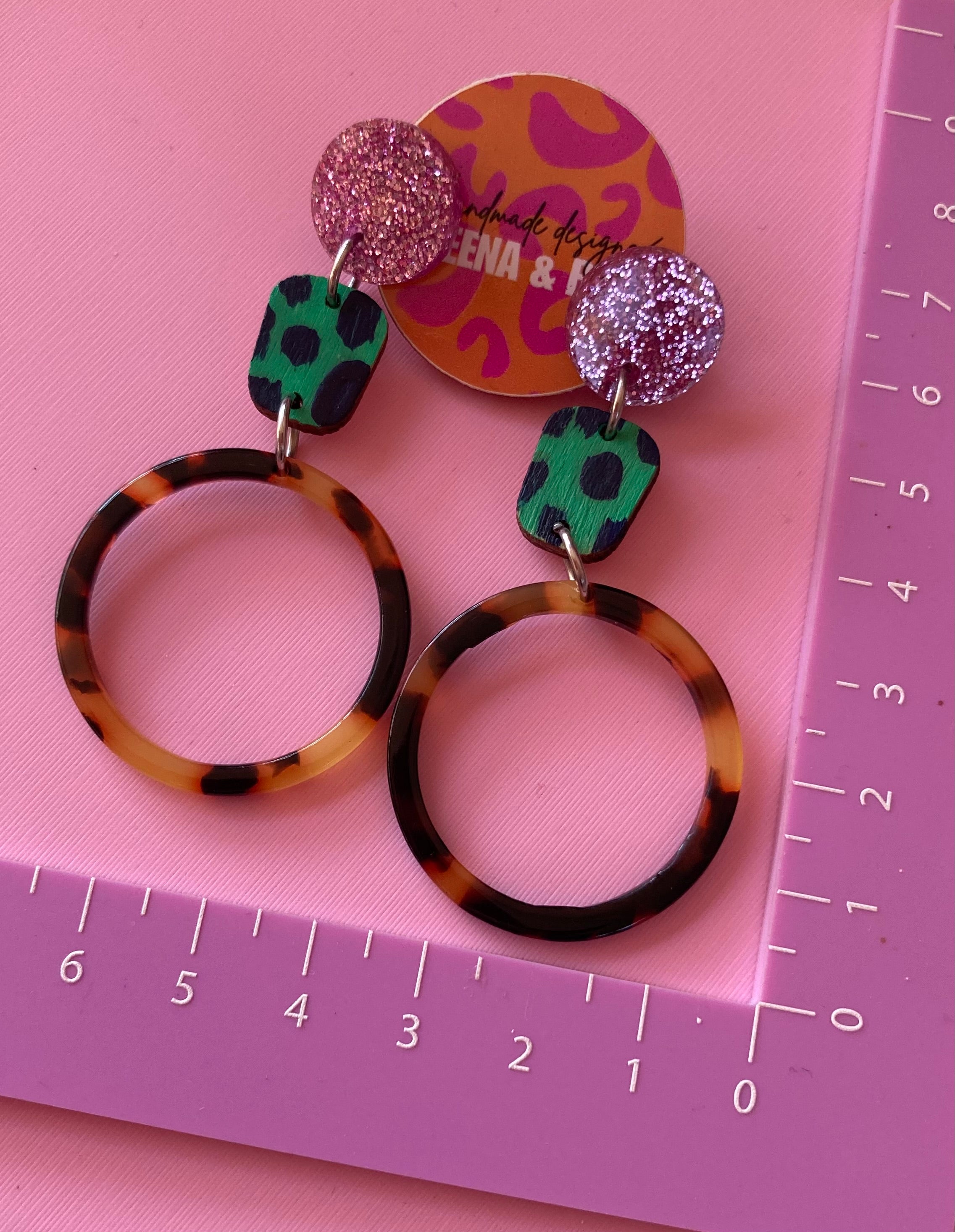 Tortoise shell + fun earrings