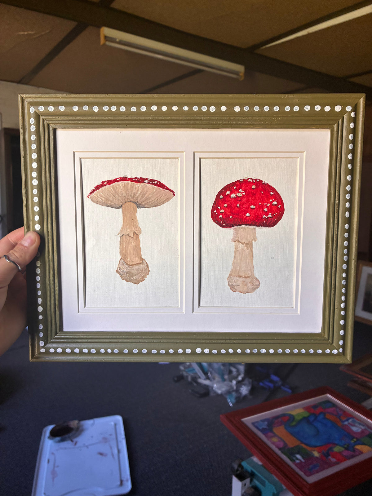 Original Duo toadstool painting