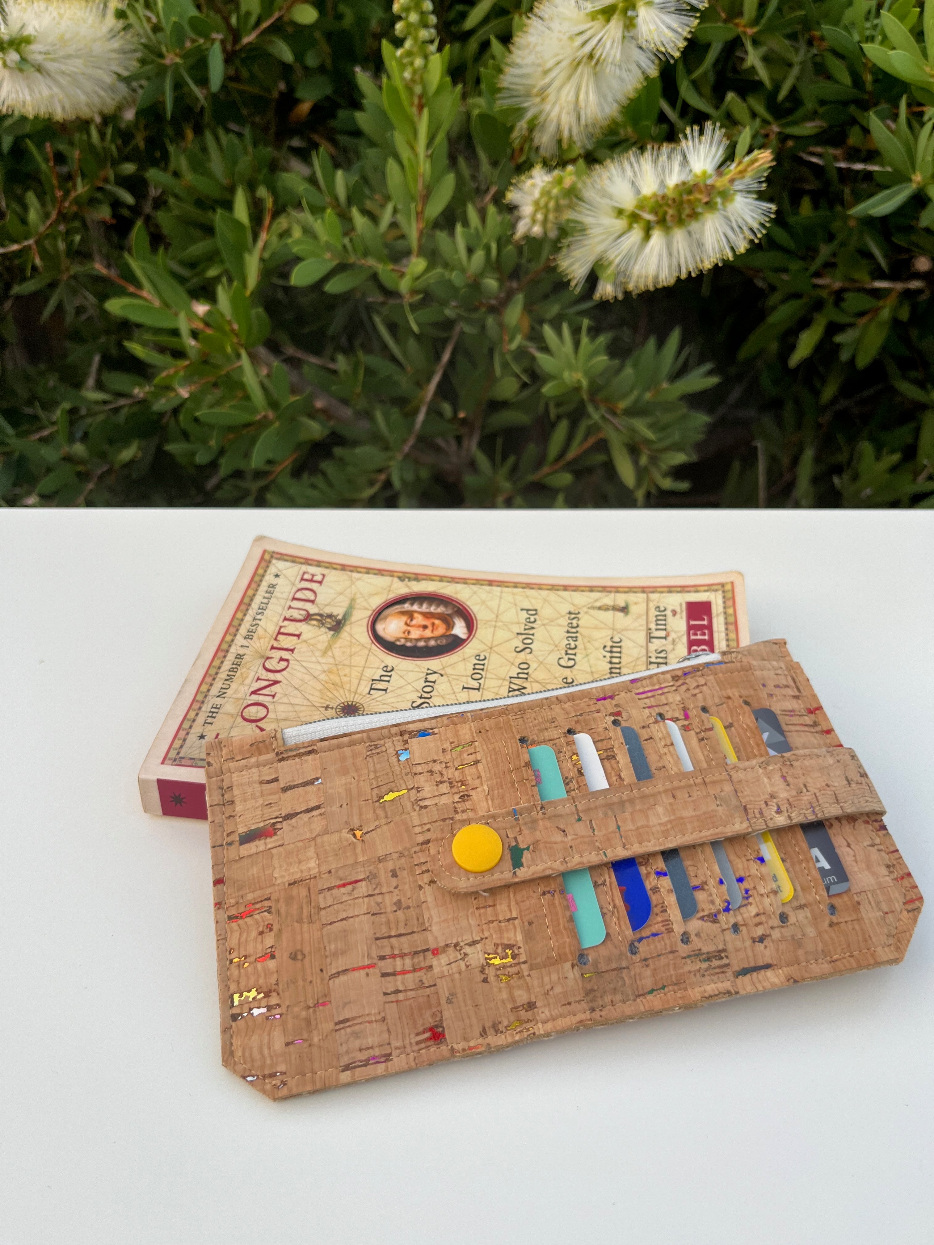 Purse Pal Wallet - Natural Metallic Portuguese Rainbow Cork  | Ready to ship | FREE Postage