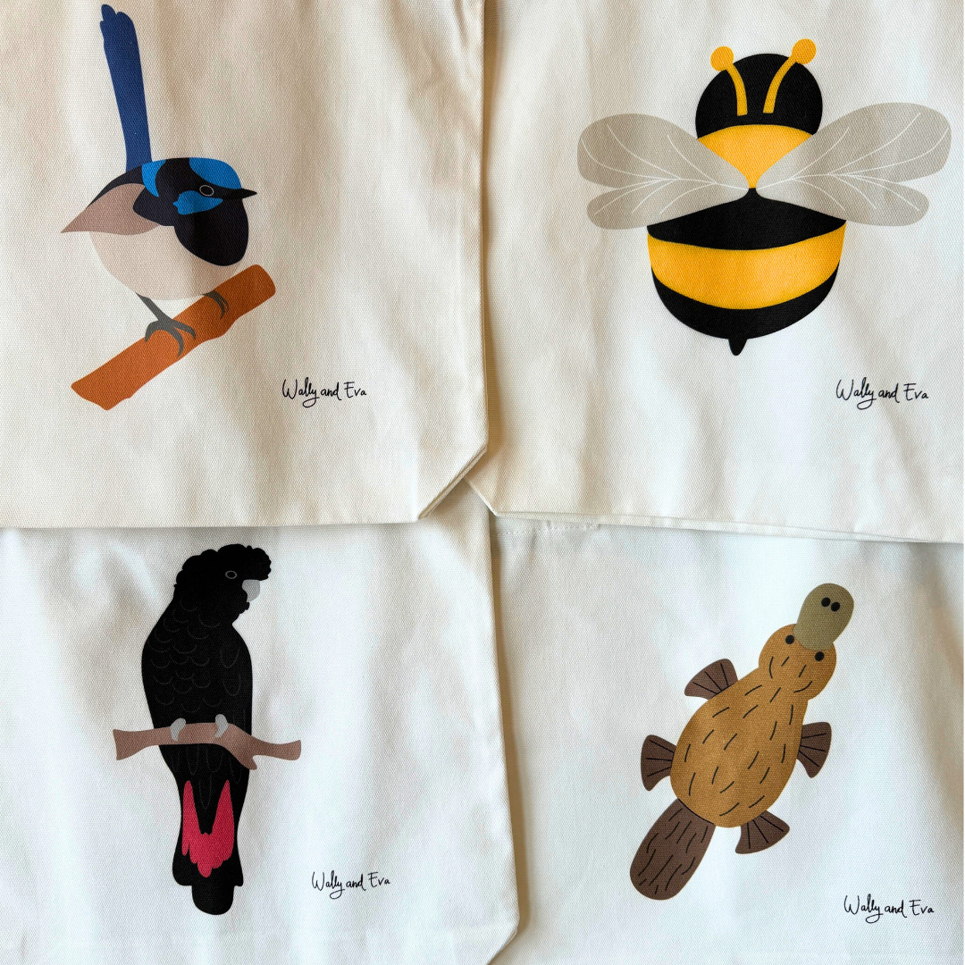 Buzzy Bumble Bee 100% Cotton Tote Bag