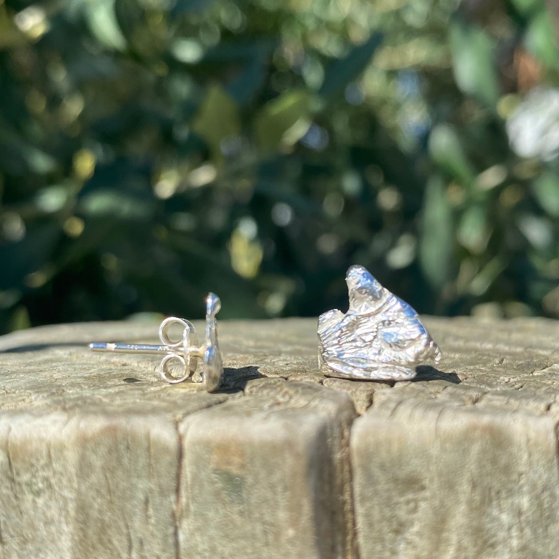 Flow Earrings – One-of-a-Kind Sterling Silver Stud Earrings