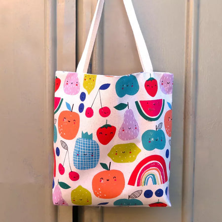 Happy Fruity Cotton Tote Bag