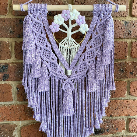 Macrame Floral Tree Wall Hanging