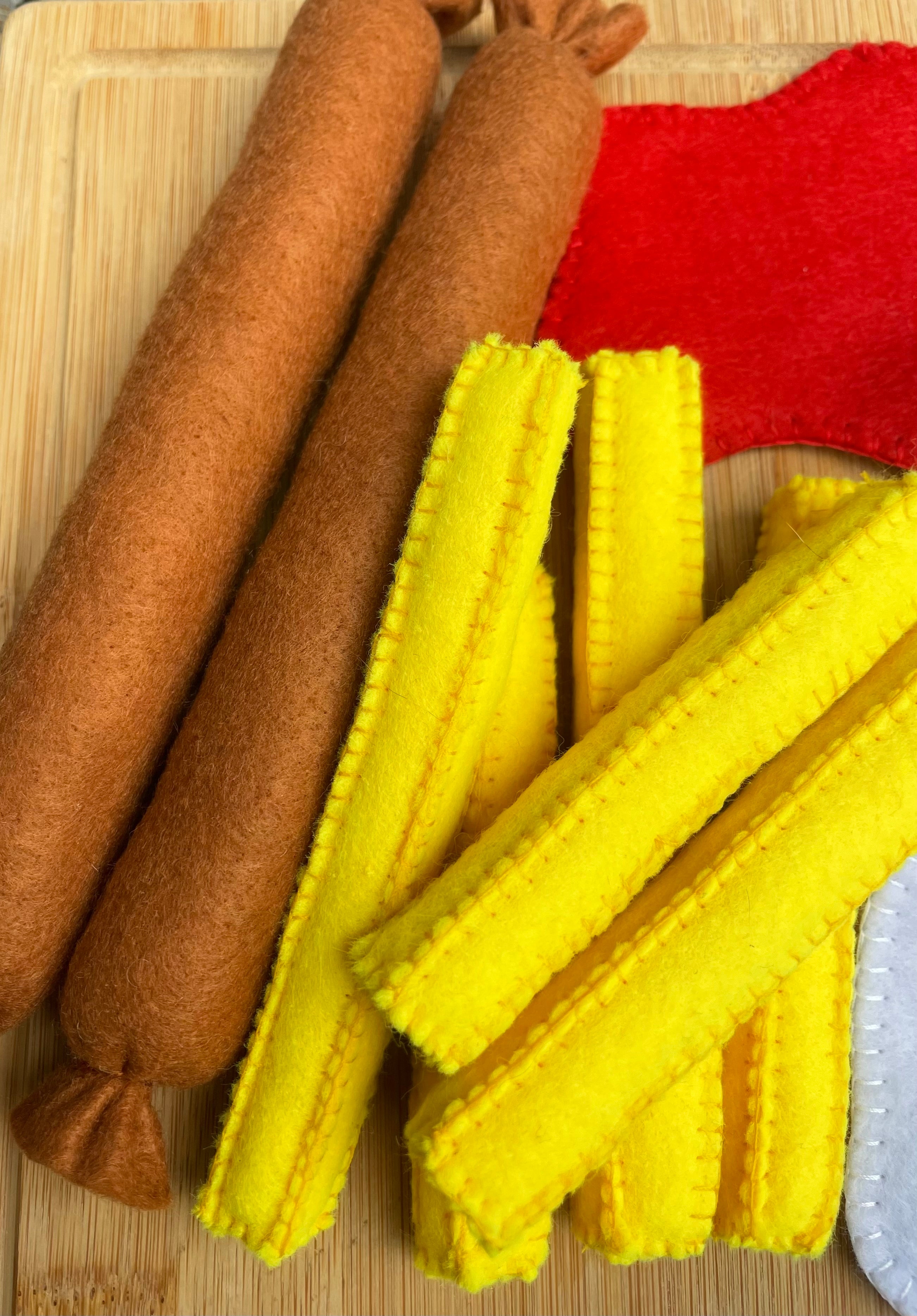 Felt sausage dinner set