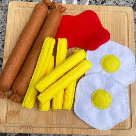 Felt sausage dinner set