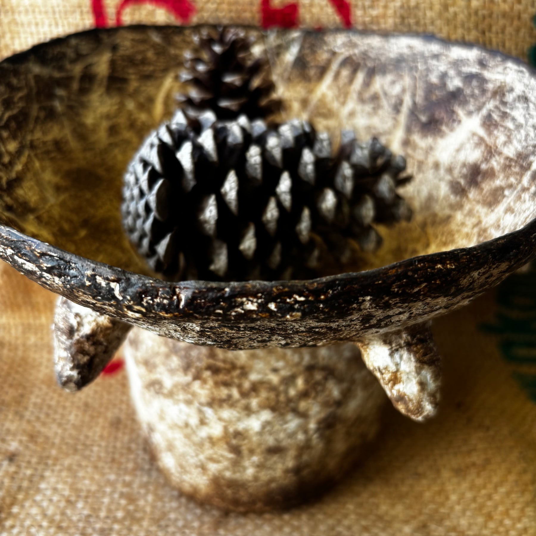 Decorative bowl with spikes