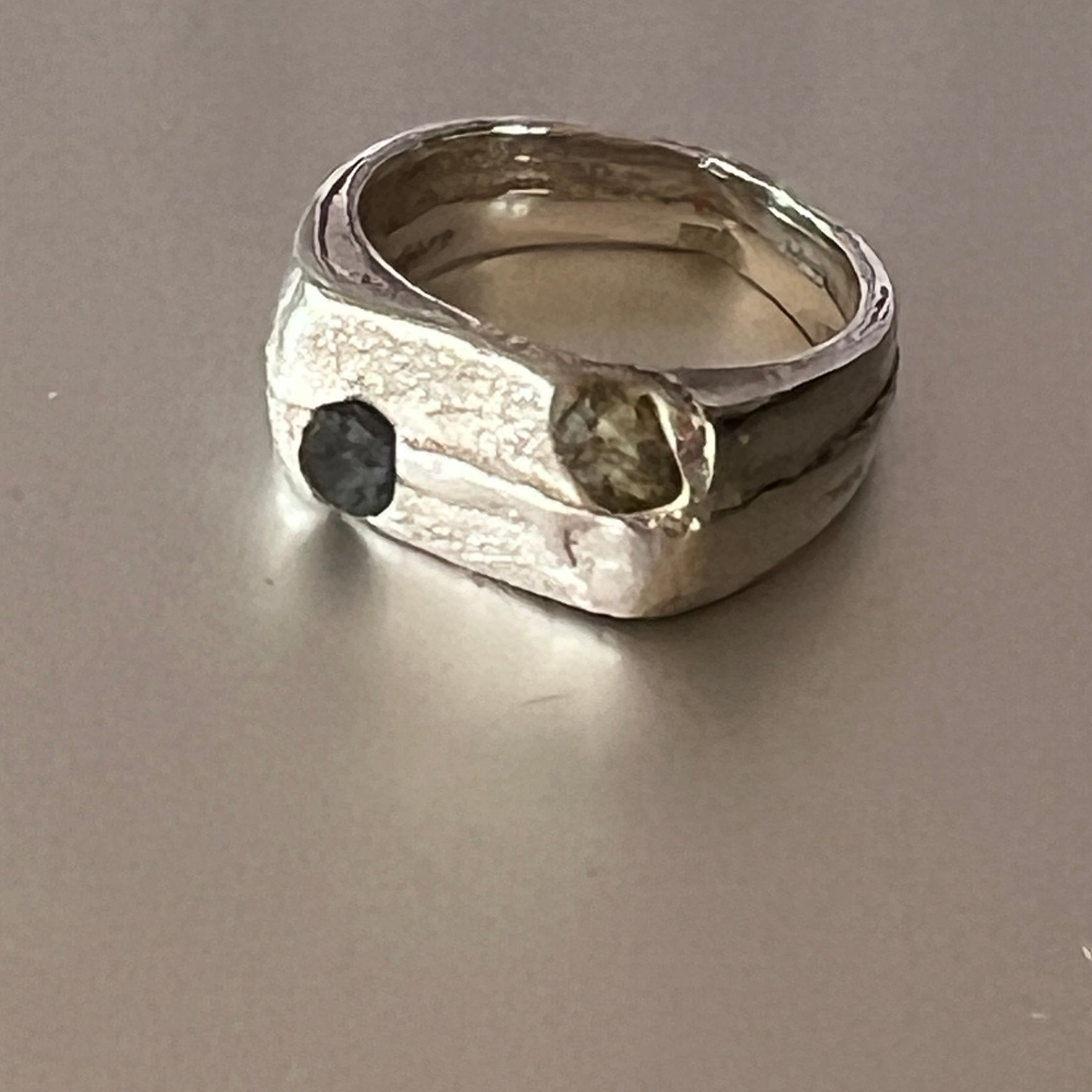 “Bay of Fires” sterling silver ring -Size “Q”