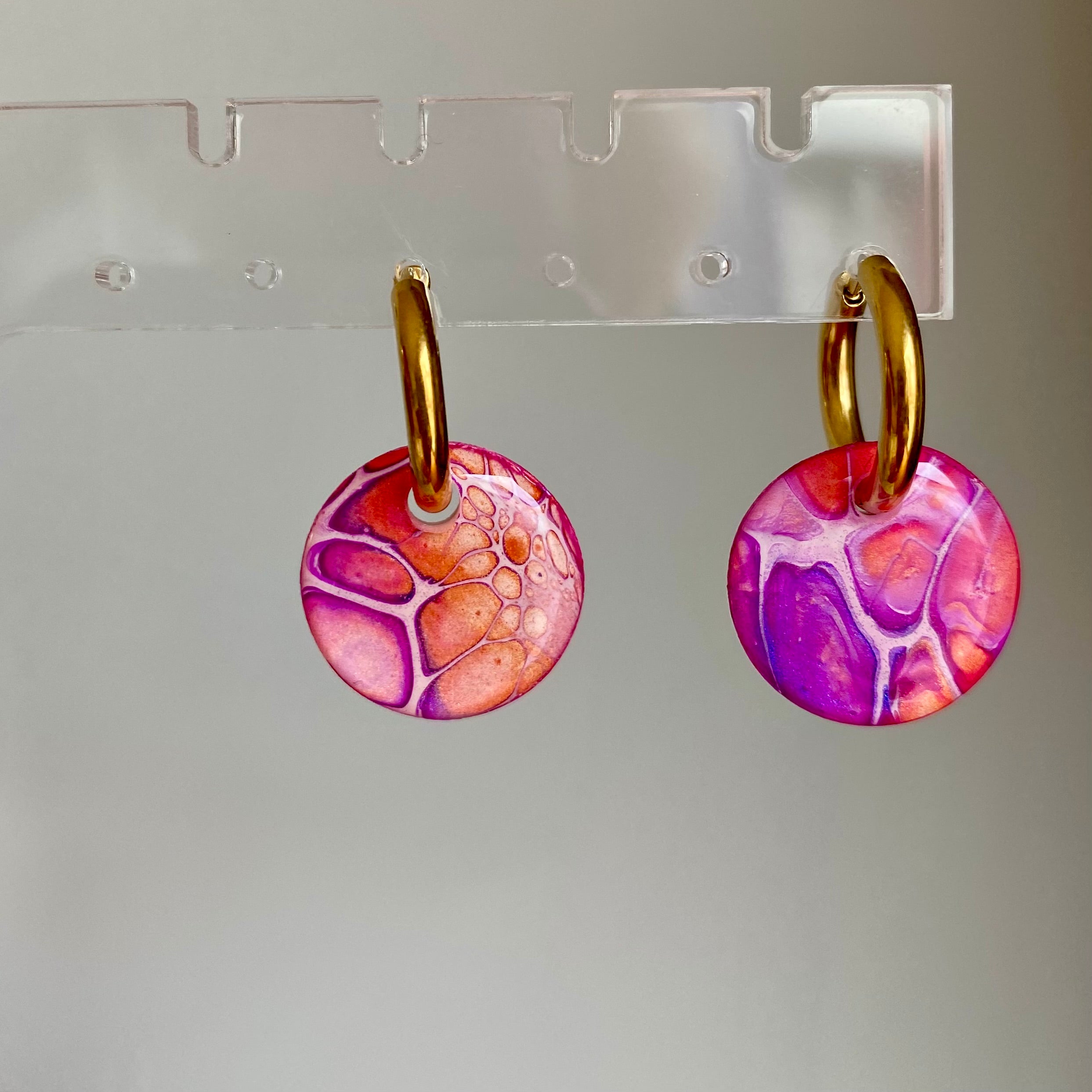 Colourful Huggie Hoop Earrings