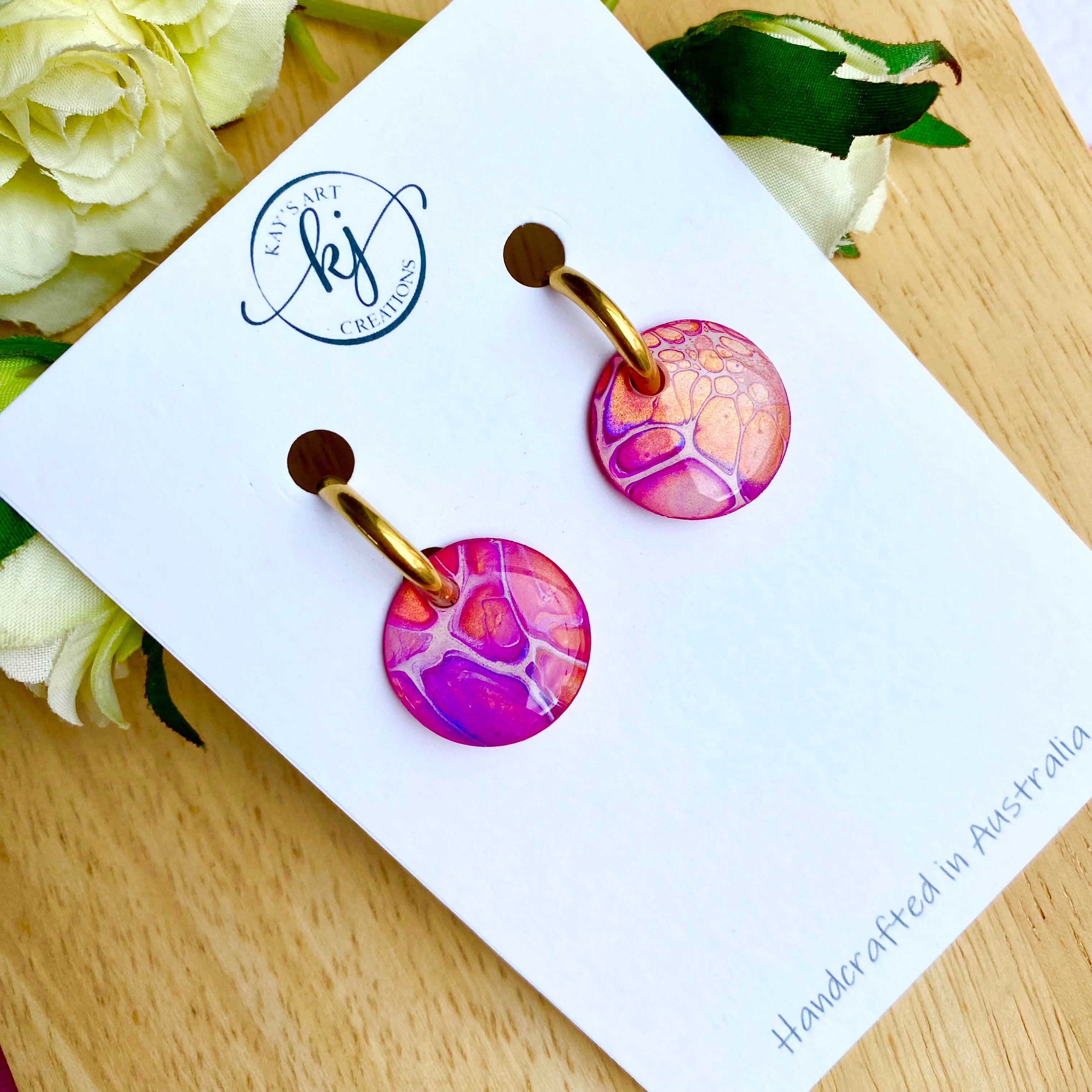 Colourful Huggie Hoop Earrings