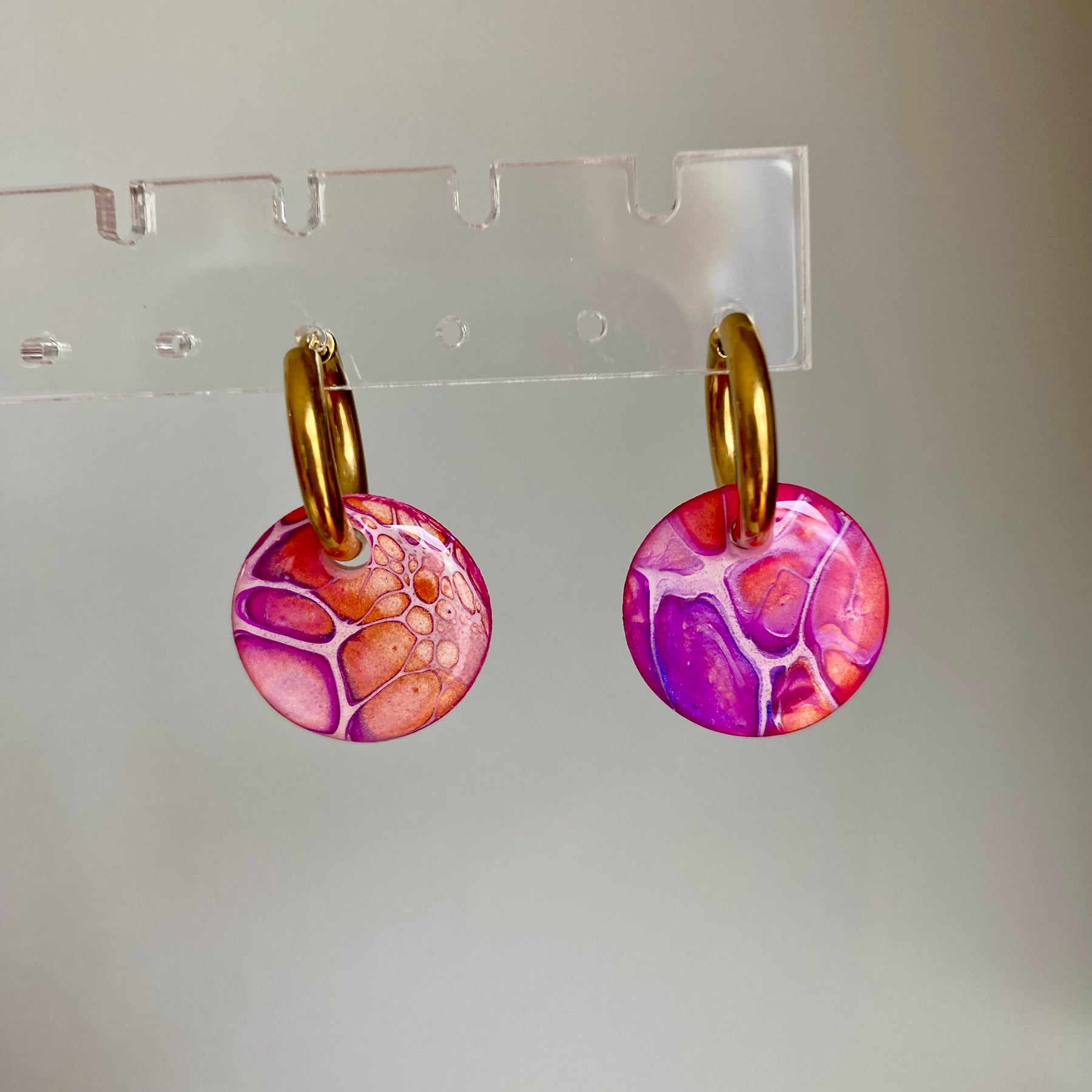 Colourful Huggie Hoop Earrings