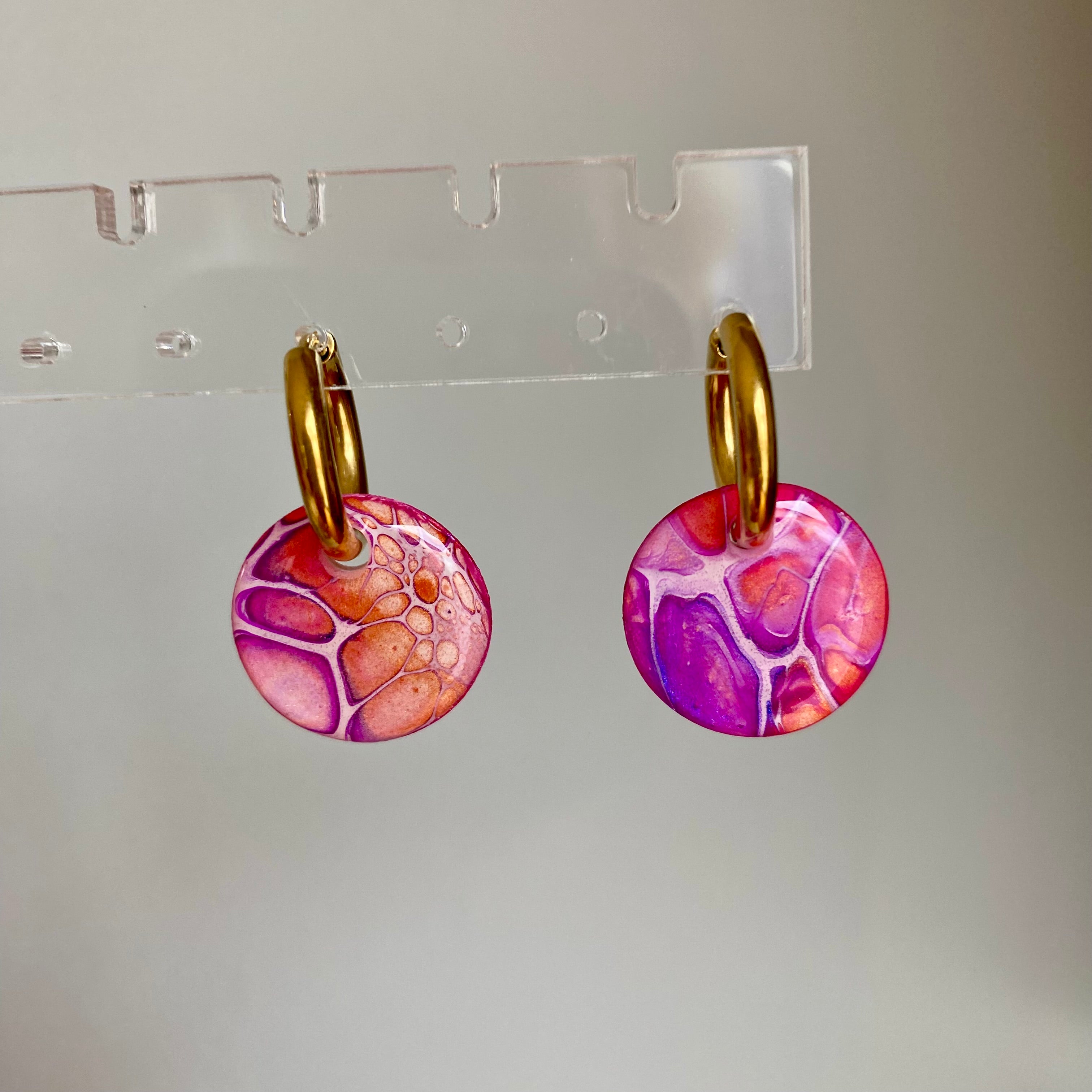 Colourful Huggie Hoop Earrings