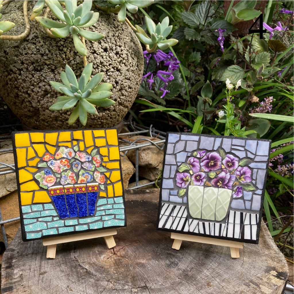 Mini Mosaic Artwork - Upcycled Crockery