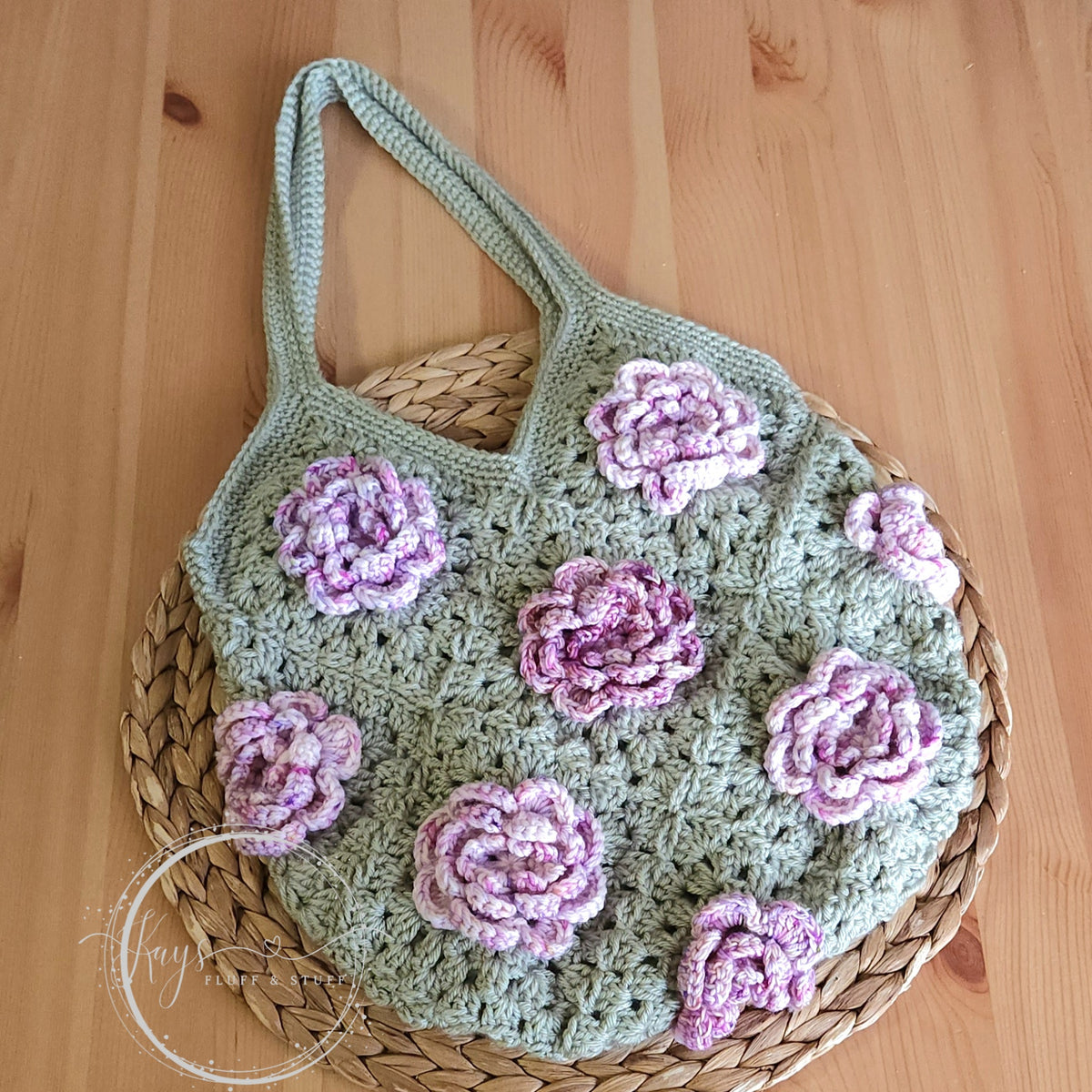 Floral Granny Square Crochet Bag