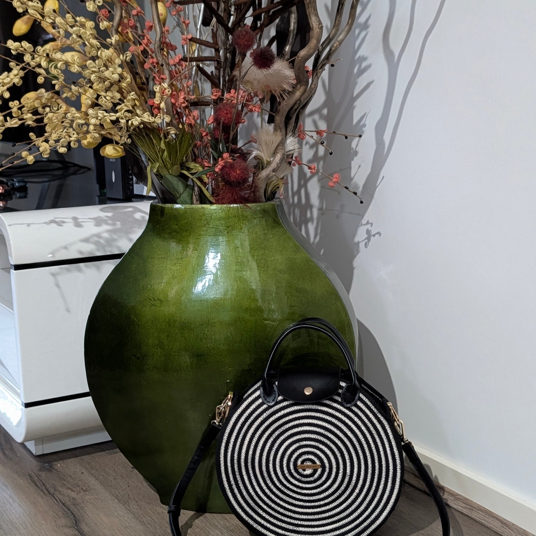"Eclipse" (L) Handmade Cotton Cord Bag